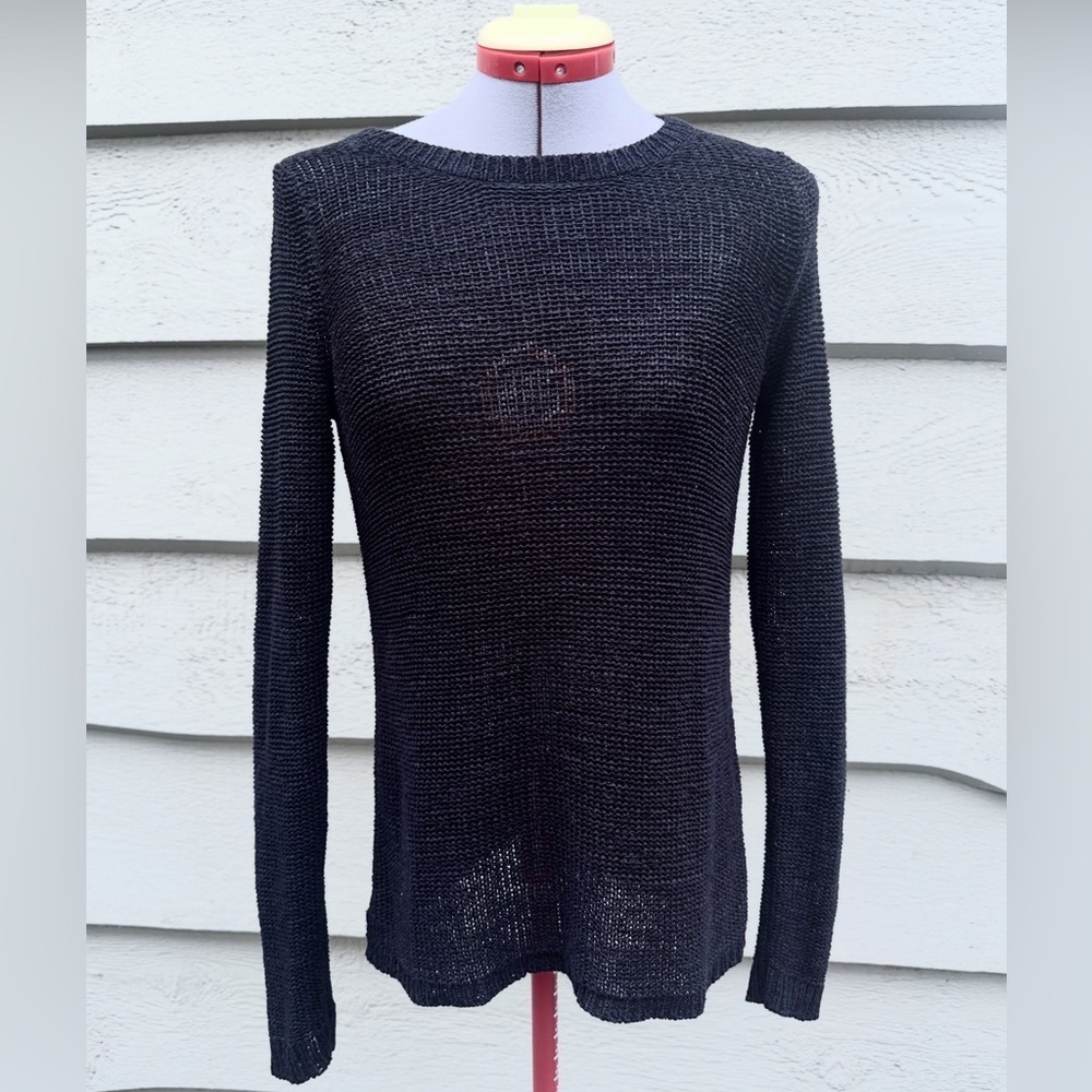Icone Black Knit Long Sleeve Sweater